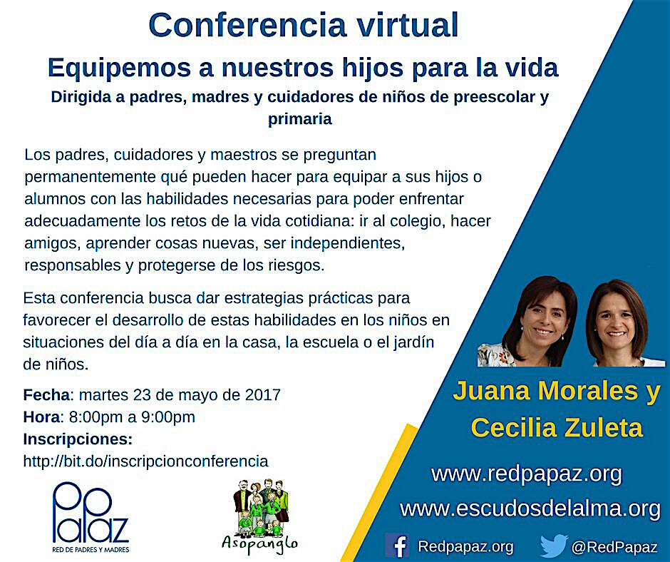 Conferencia virtual – Equipemos a nuestros hijos para la vida