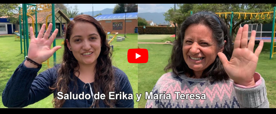 Saludo Maria Teresa Uribe y Erika Murillo a sus estudiantes