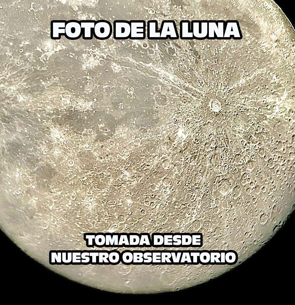 La Luna tomada desde el Observatorio Astronómico del Colegio Abraham Maslow